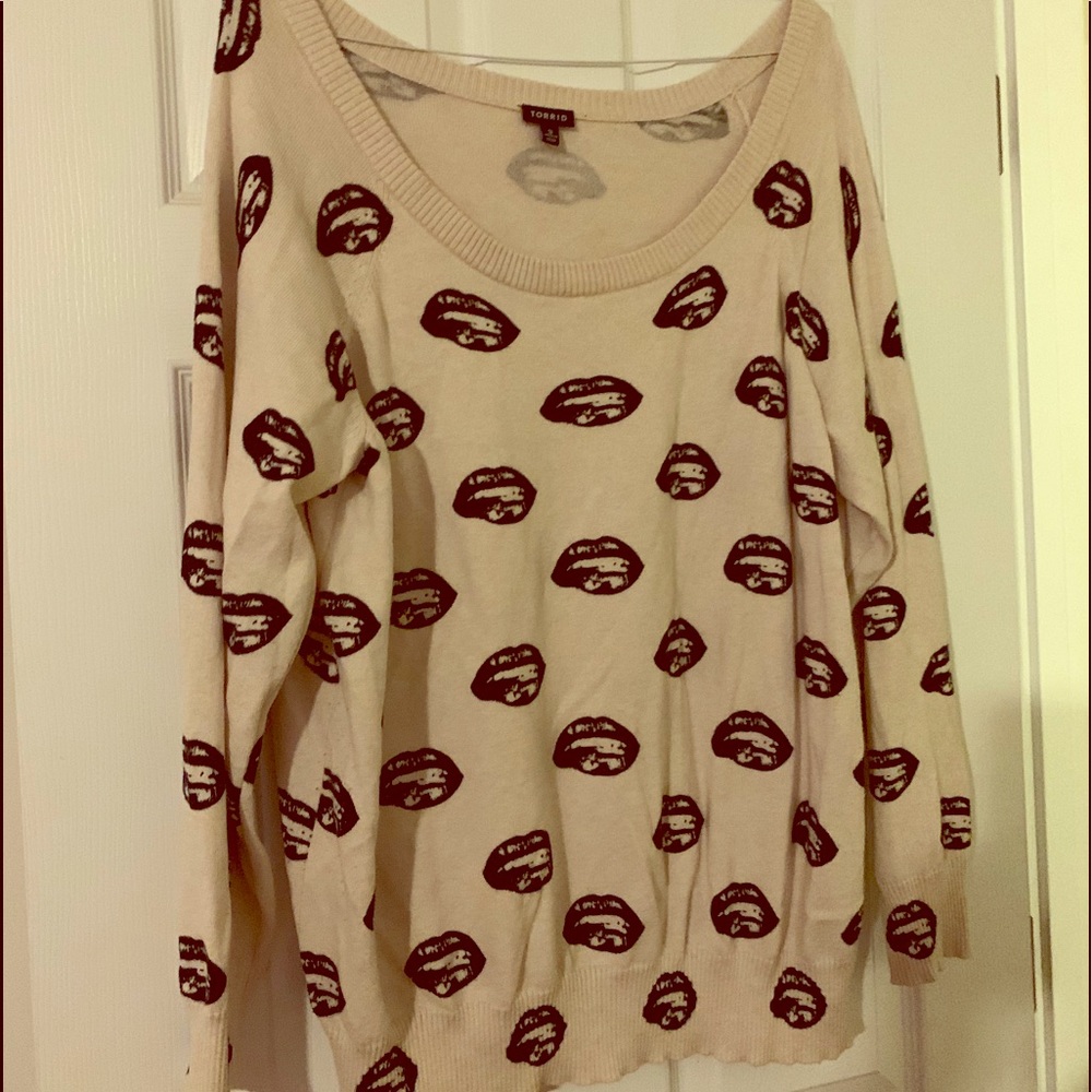 Torrid black lips sweater